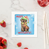 Weihnachtsschokolade-Labrador Serviette (Beispiel)