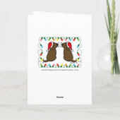 Weihnachtsschokolade Labradors Santa Karte (Rückseite)