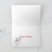 Weihnachtsschokolade mit glücklichem Gesicht Karte (Innenseite)