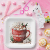 Weihnachtsschokolade Pappteller (Party)