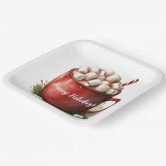 Weihnachtsschokolade Pappteller (Gewinkelt)