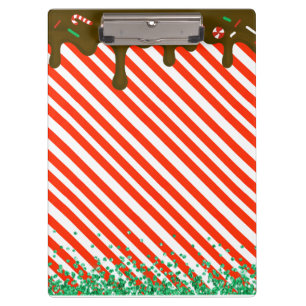 Weihnachtsschokolade Tropfen Peppermint Candy Xmas Klemmbrett
