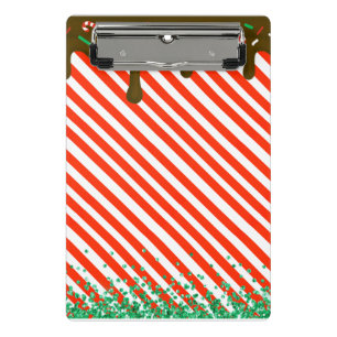 Weihnachtsschokolade Tropfen Peppermint Candy Xmas Mini Klemmbrett