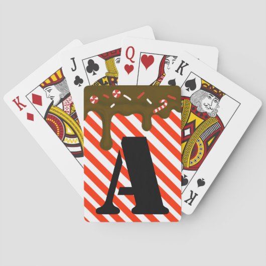 Weihnachtsschokolade Tropfen Pfefferminzbonbons xm Spielkarten (Rückseite)