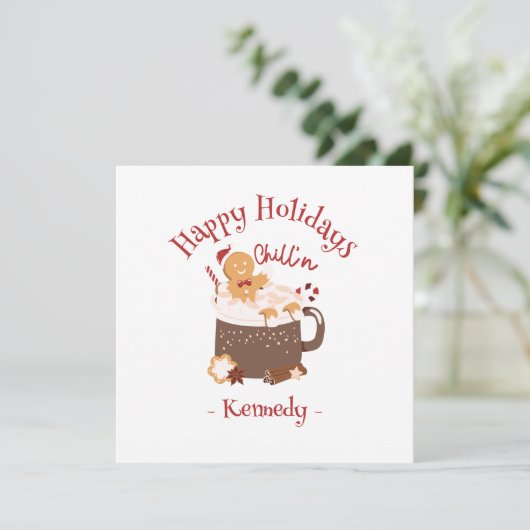 Weihnachtsschokolade und Lebkuchen (Stehend Vorderseite)