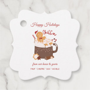 Weihnachtsschokolade und Lebkuchen Geschenkanhänger