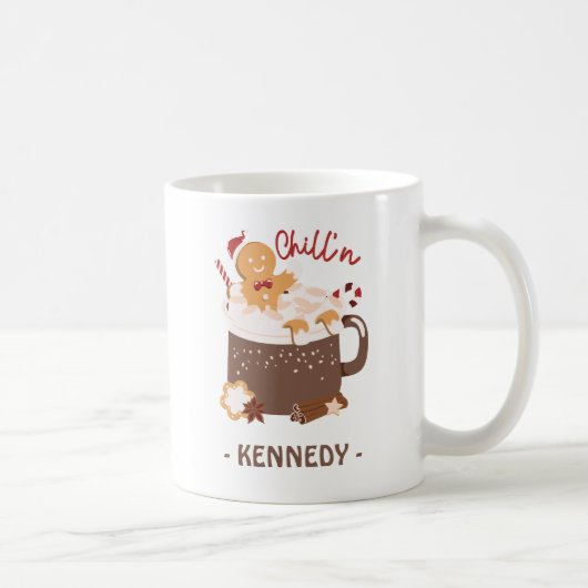 Weihnachtsschokolade und Lebkuchen Kaffeetasse (Rechts)