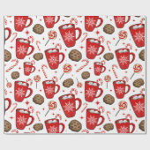 Weihnachtsschokolade und Süßigkeiten Umschlagpapie Geschenkpapier (Flach)