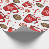 Weihnachtsschokolade und Süßigkeiten Umschlagpapie Geschenkpapier (Ecke)