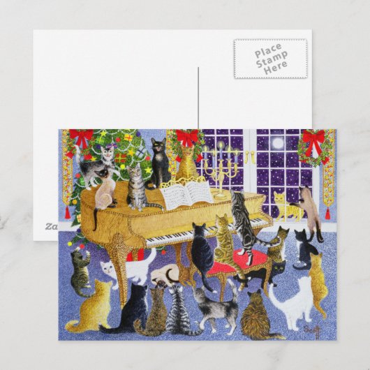 Weihnachtsschor Feiertagspostkarte (Vorne/Hinten)