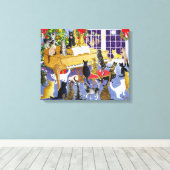 Weihnachtsschor Leinwanddruck (Insitu (Holzboden))