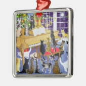 Weihnachtsschor Silbernes Ornament (Links)