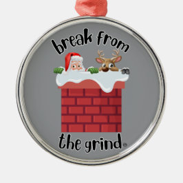 Weihnachtsschornstein Spaß BFTG Ornament Aus Metall