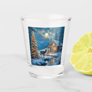 Weihnachtsschotterglas Schnapsglas