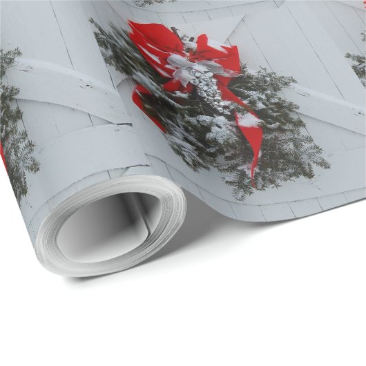 Weihnachtsschranke Geschenkpapier (Rolleneckpunkt)