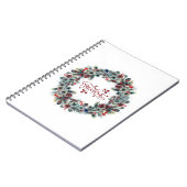 Weihnachtsschreath BELIEVE Typografie Notizblock (Linke Seite)