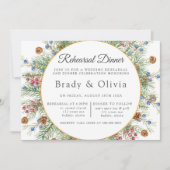 Weihnachtsschreath Goldene geometrische Probe Aben Einladung (Vorderseite)