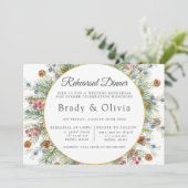 Weihnachtsschreath Goldene geometrische Probe Aben Einladung (Stehend Vorderseite)