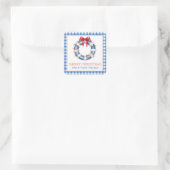 Weihnachtsschrei an der Küste Quadratischer Aufkleber (Tasche)