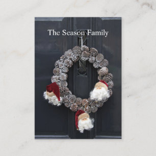 Weihnachtsschrei an Tür neue Adresse Begleitkarte