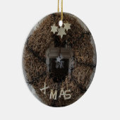 Weihnachtsschrei bei Türschmuck Keramik Ornament (Rechts)