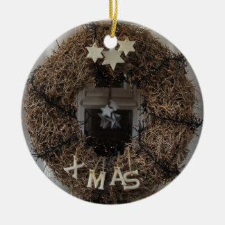 Weihnachtsschrei bei Türschmuck Keramik Ornament