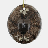 Weihnachtsschrei bei Türschmuck Keramik Ornament (Links)