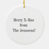 Weihnachtsschrei bei Türschmuck Keramik Ornament (Hinten)