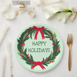 Weihnachtsschrei CUSTOM Handgezeichneter Feiertag Pappteller