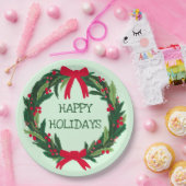 Weihnachtsschrei CUSTOM Handgezeichneter Feiertag Pappteller (Party)