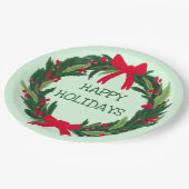 Weihnachtsschrei CUSTOM Handgezeichneter Feiertag Pappteller (Schrägansicht)