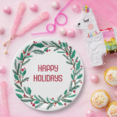 Weihnachtsschrei CUSTOM Handgezeichneter Feiertag Pappteller (Party)