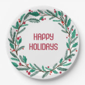 Weihnachtsschrei CUSTOM Handgezeichneter Feiertag Pappteller (Vorderseite)