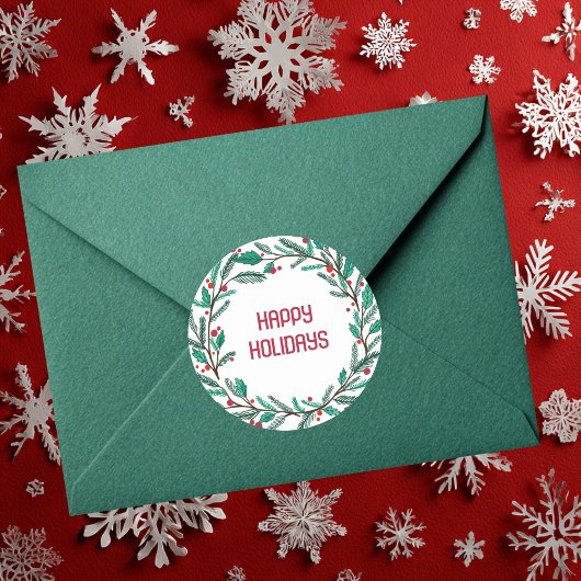 Weihnachtsschrei CUSTOM Handgezeichneter Feiertag Quadratischer Aufkleber