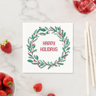 Weihnachtsschrei CUSTOM Handgezeichneter Feiertag Serviette