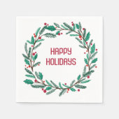 Weihnachtsschrei CUSTOM Handgezeichneter Feiertag Serviette (Vorderseite)