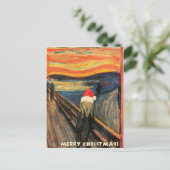 Weihnachtsschrei Feiertagspostkarte (Stehend Vorderseite)