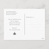 Weihnachtsschrei Feuerplatz Snowflake Rot Feiertagspostkarte (Rückseite)