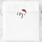 Weihnachtsschrei Herz-Aufkleber (Tasche)