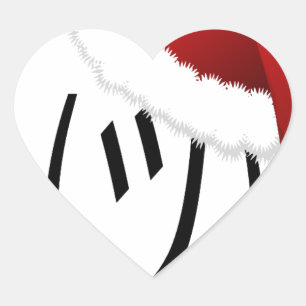 Weihnachtsschrei Herz-Aufkleber