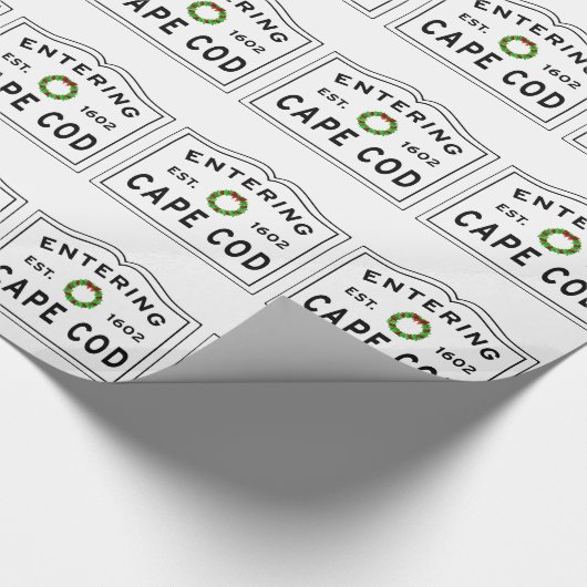 Weihnachtsschrei in Cape Cod Geschenkpapier (Ecke)