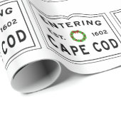 Weihnachtsschrei in Cape Cod Geschenkpapier (Rolleneckpunkt)