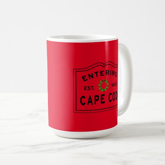 Weihnachtsschrei in Cape Cod Kaffeetasse (VorderseiteRechts)