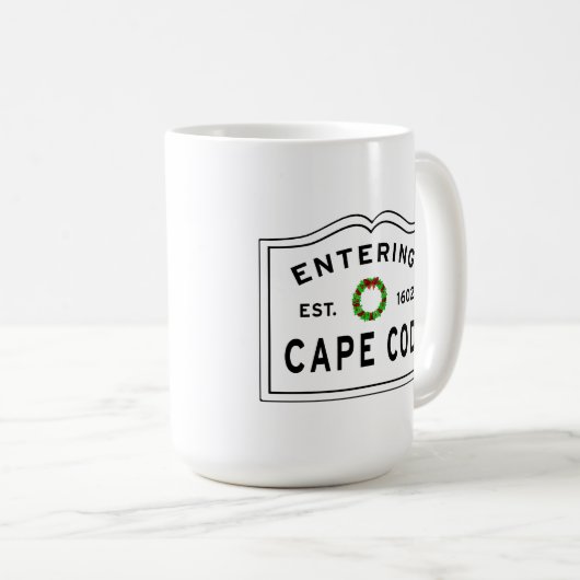 Weihnachtsschrei in Cape Cod Kaffeetasse (VorderseiteRechts)