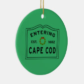 Weihnachtsschrei in Cape Cod Keramik Ornament (Rechts)