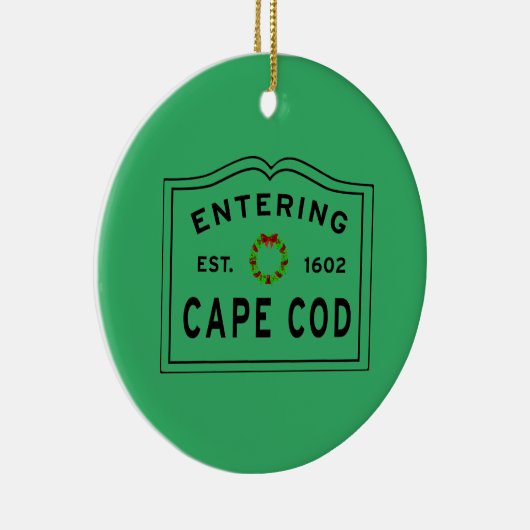 Weihnachtsschrei in Cape Cod Keramik Ornament (Rechts)