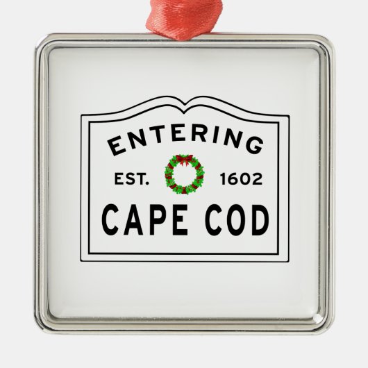 Weihnachtsschrei in Cape Cod Ornament Aus Metall (Vorne)