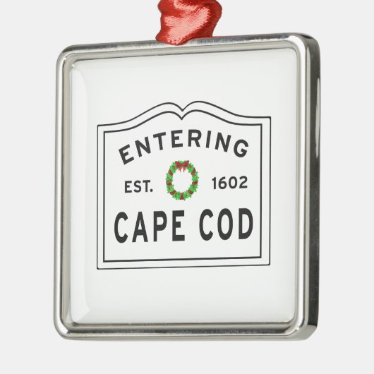 Weihnachtsschrei in Cape Cod Ornament Aus Metall (Links)