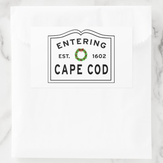 Weihnachtsschrei in Cape Cod Rechteckiger Aufkleber (Tasche)