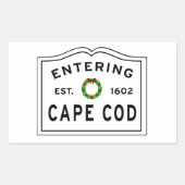 Weihnachtsschrei in Cape Cod Rechteckiger Aufkleber (Vorderseite)